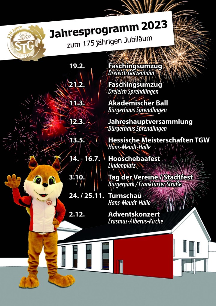 STG Jubiläum - Jahresprogramm 2023