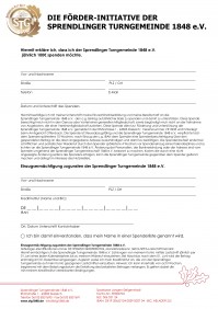 Begleitformular Spenden Tut Gut